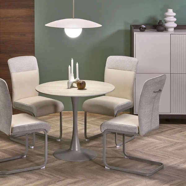 Lampa zwisająca nad stołem Slate 10910 owalny klosz mleczna kula beżowy