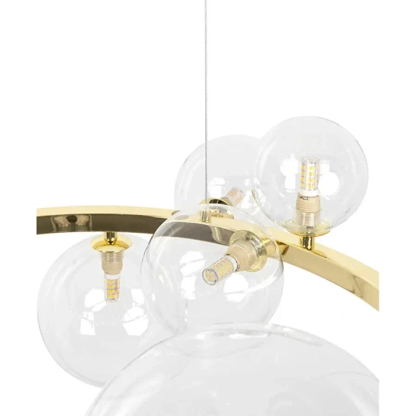 Molekułowa wisząca lampa ALURE złota MSE1501100498 15xG9 szklane kule
