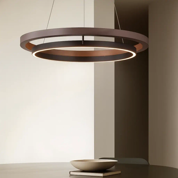 Pierścieniowa lampa wisząca Plato LWR-PLA LED 38W 3000K do salonu czarny