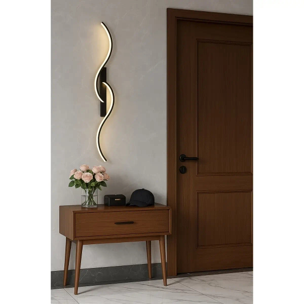 Nowoczesny kinkiet do sypialni Persi KSPER-C LED 16W 3000K czarny