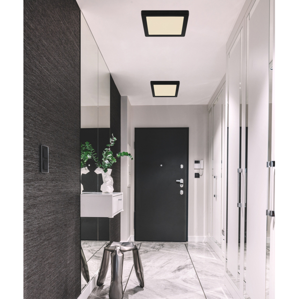 Przysufitowa lampa Lasse 12380-18B do pokoju LED 18W 3000-4500-6000K czarna