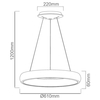 Ledowa lampa wisząca ROTTO Orlicki szara 50W 4000K