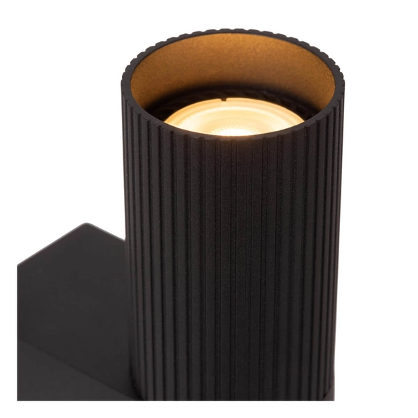 Ścienny kinkiet góra-dół CLUBS 09239/02/30 Lucide na przedpokój czarny