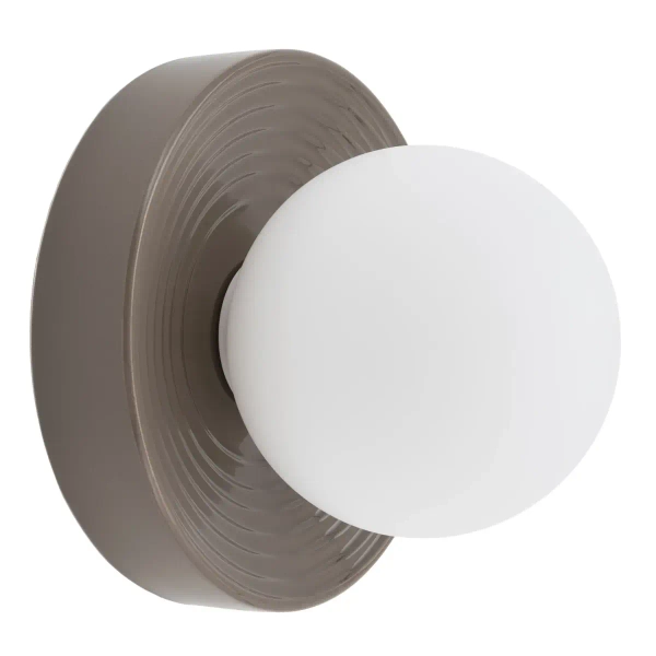 Okrągła ścienna lampa CLAY 11747 kula ball biała brąz