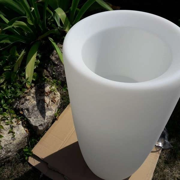 Słupek LAMPA zewnętrzna FLOWERPOT 9712 Nowodvorski stojąca OPRAWA do ogrodu donica podświetlana outdoor IP65 biała