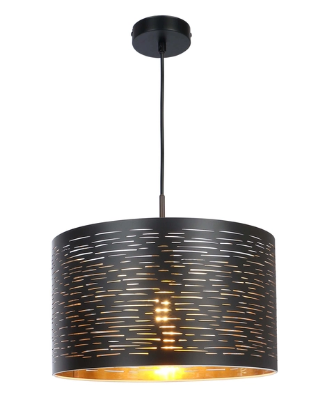 Lampa wisząca Tunno 15342 okrągła nad stół czarna złota