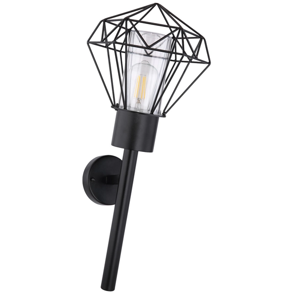 Elewacyjna LAMPA zewnętrzna HORACE 31355W Globo ścienna OPRAWA ogrodowa druciana outdoor IP44 czarna