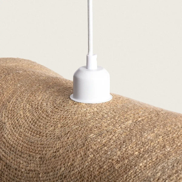 Wisząca lampa japandi Boho ABR-LW5-BH50-E27 Abruzzo włókno naturalne brąz