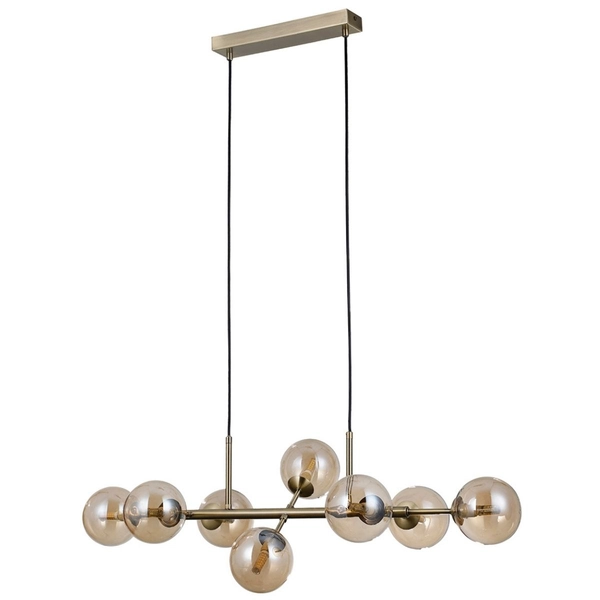 Nowoczesna lampa wisząca Erimida PND-2244-8A-AB Italux molekuły antyczny brąz