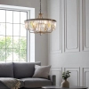Wisząca lampa glamour L&-1102505 kryształowa mosiądz przezroczysta