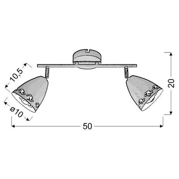 Przysufitowa lampa reflektorki Coty 92-67166 regulowana czarna