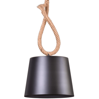 Wisząca lampa salonowa ROPE 312853 sznur czarny brązowy