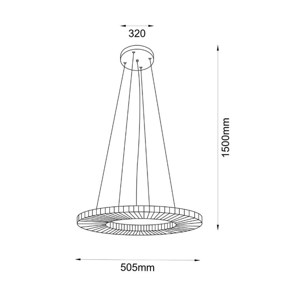 Wisząca lampa pierścień Nexo 5228 LED 49W 4000K terrakota czerwony