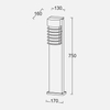 Stojąca lampa ogrodowa FULTON 7207601012 Lutec IP44 słupek metalowy czarna