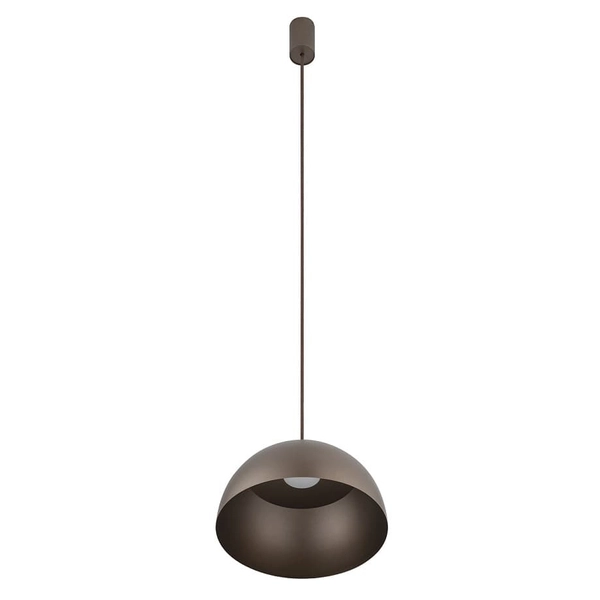 Zwisowa lampa do salonu Hemisphere Super 10618 Nowodvorski kopuła brązowa