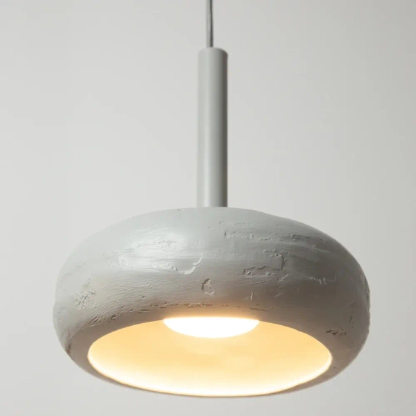 Potrójna wisząca lampa Otto 3 41398 owalna ceramiczna szary