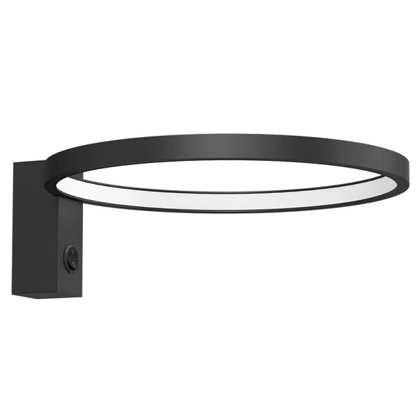 Okrągły kinkiet ścienny Agaro 4055 Shilo LED 8,4W 3000K ring czarny