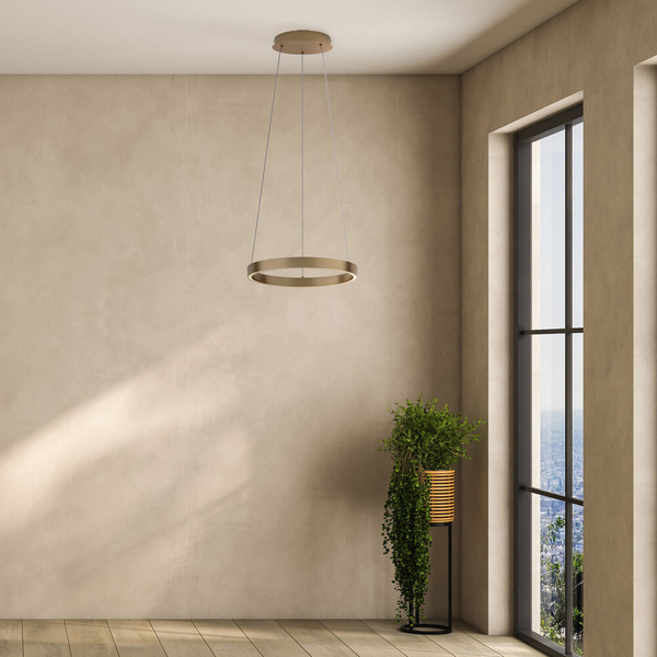 Lampa wisząca pierścienie Rim MOD058PL-L22BS3K LED 25W 3000K mosiądz