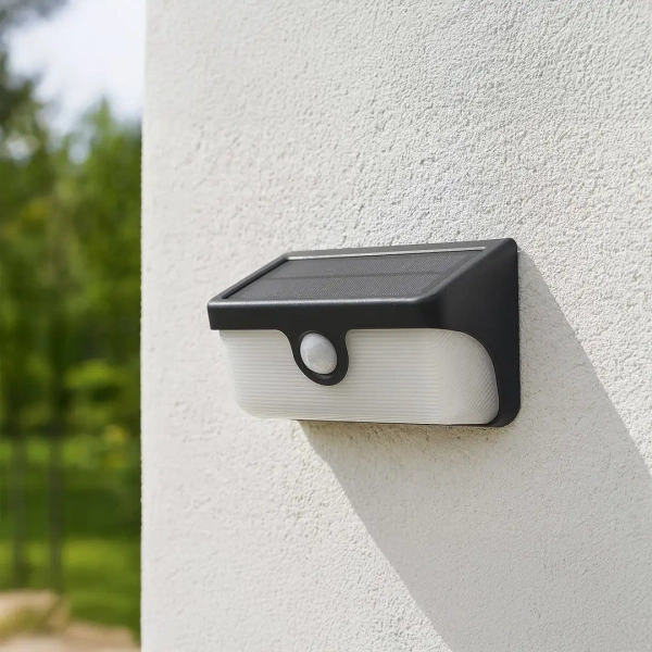 Solarna ścienna lampa Link EKO2359 LED 5W 4000K IP65 czarny