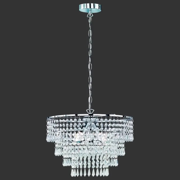 Żyrandol do salonu ORIENT R13473006 glamour chrom przezroczysty