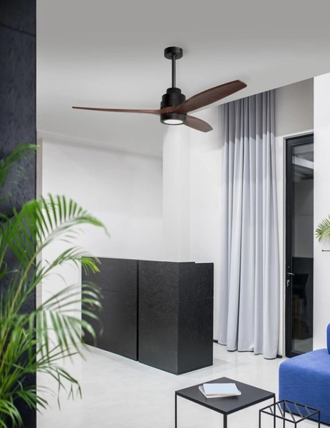 Lampowentylator sufitowy SAHAGUN LE42552 LED 12W 3000K czarny brązowy outlet