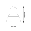 Halogenowa żarówka SMD GU10 104033 LED 7W 3000K biała