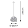 LAMPA wisząca MANORCA 2276 Rabalux orientalna OPRAWA zwis kula ball liście czarny złoty