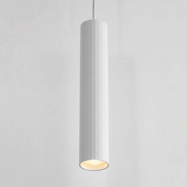 Wisząca lampa nad stół NAZCA LE44346 sopel tuba metalowa biała