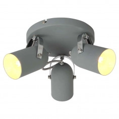 Plafon LAMPA sufitowa GRAY 98-66503 Candellux metalowa OPRAWA okrągła SPOT reflektorki szare