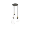 Skandynawska lampa wisząca Pear 7794 szklana nad stół przezroczysta