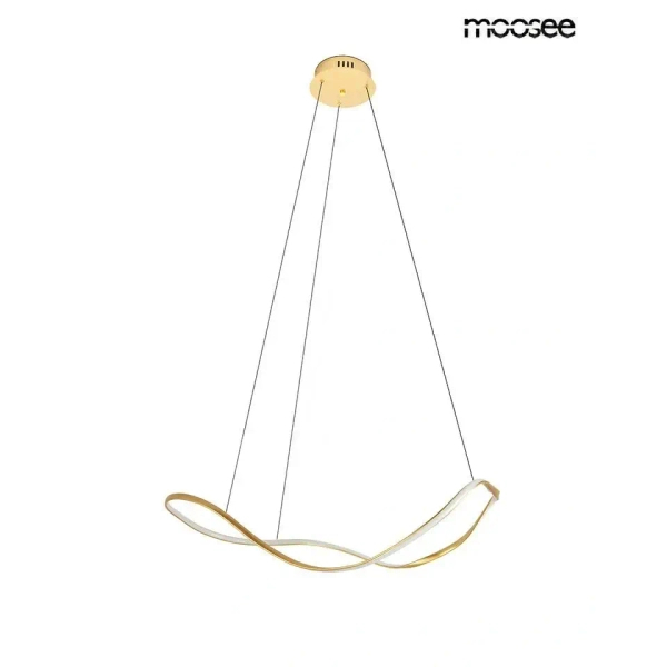 Lampa wisząca falista WAVES złota MSE1501100594 1xLED 28W 3000K metalowa
