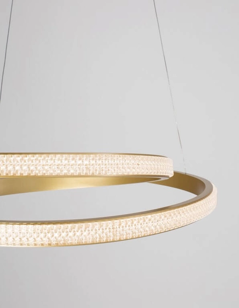 Kryształowa lampa wisząca Obera do salonu LED 25W złota