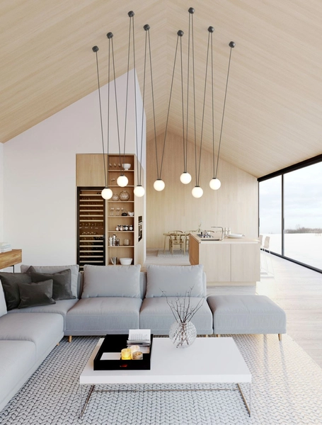 Loftowa LAMPA wisząca Movo VII Orlicki Design loftowa OPRAWA kule ZWIS szklany czarny biały