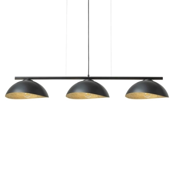 Żywicowa lampa zwisająca Solar 40579 Sigma kopułowe klosze czarna złota