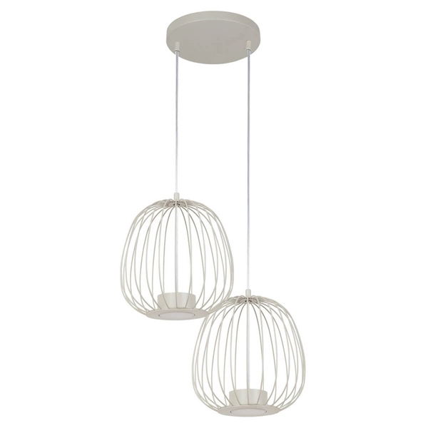 Lampa wisząca do sypialni Bell 41102 nad wyspę podwójna szara