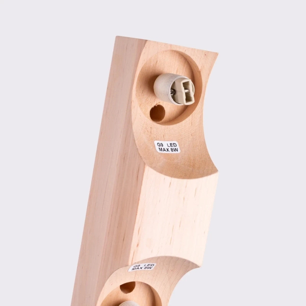 Sufitowa lampa balls BULBO SL.1683 drewniana biała 2xG9 na korytarz