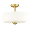 Sufitowa lampa do salonu ASPEN C03279BR szklana mosiądz biały