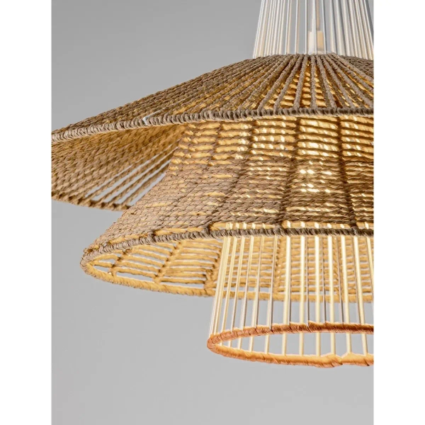 Sznurkowa wisząca lampa LOREZIA LE45373 boho do salonu brązowa