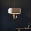 Zwisowa lampa z abażurem L&-195211 Light& na łańcuchu antyczne złoto