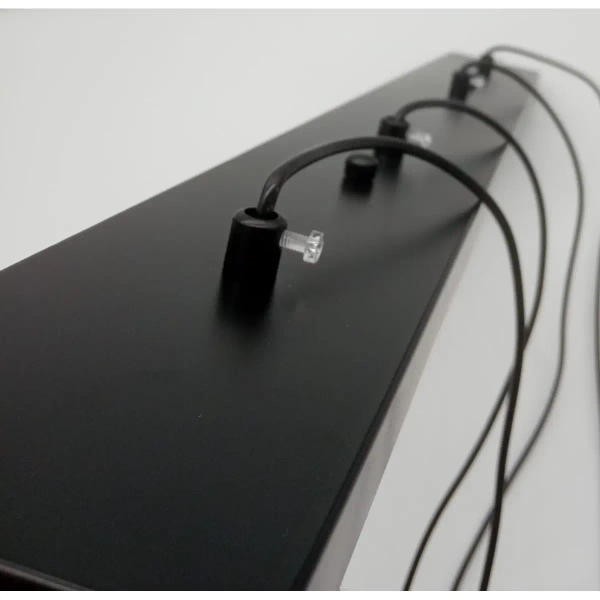 Wisząca lampa na listwie Linea XT068-4P Step nad wyspę czarna