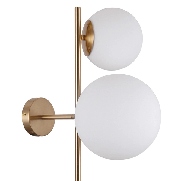 Loftowa LAMPA ścienna VAILANTE WL-31221-3-HBR Italux modernistyczna OPRAWA kinkiet szklane kule mosiądz