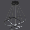 LAMPA wisząca SLIM/000011/4000/B MDECO biurowa OPRAWA metalowy ZWIS LED 99W 4000K pierścienie czarne