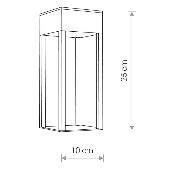 Ogrodowa LAMPA ścienna STRUCTURE LED 8146 Nowodvorski elewacyjna OPRAWA prostokątna LED 13W 3000K outdoor IP54 czarna