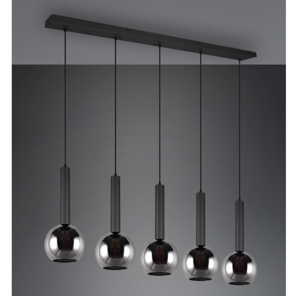 Zawieszana lampa na belce CLAYTON 310300532 Trio balls czarny