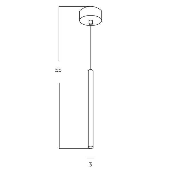 Podłużna lampa wisząca VERNO AZ6311 Azzardo LED 8W 4000K tuba biała