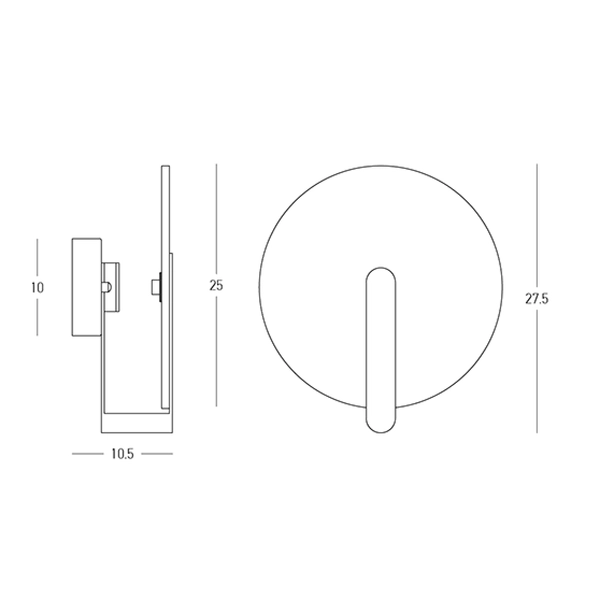 Alabastrowy kinkiet ścienny 2552 LED 5W 3000K okrągły mosiądz biały