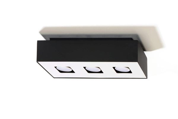 Downlight LAMPA sufitowa SL.0072 prostokątna OPRAWA metalowa czarna