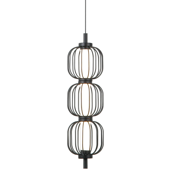 Potrójna lampa wisząca Pedro PND-34405-3V-BK LED 36W 3000K czarny