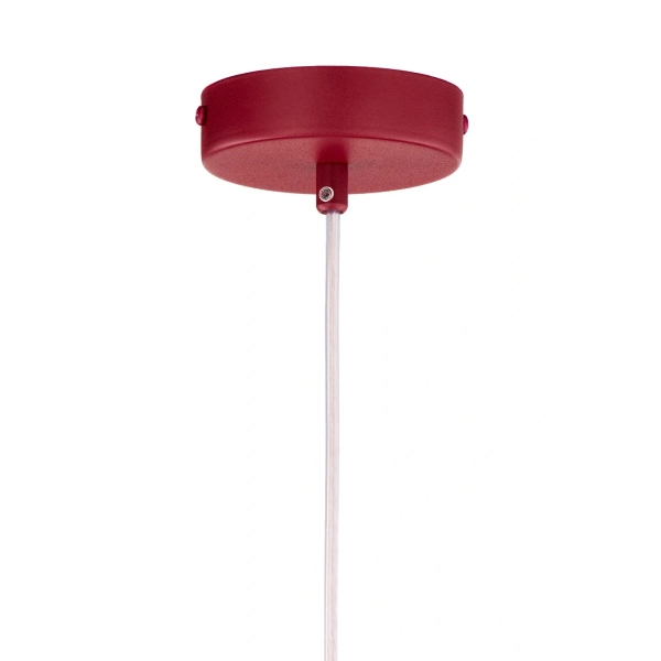 Wisząca lampa burgundowa 1xE27 VITRUM stożek do jadalni 41596