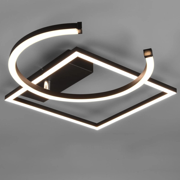 Regulowana LAMPA sufitowa PIVOT R62162132 RL Light metalowa OPRAWA plafon LED 23W 3000K pierścień ruchomy plafoniera czarna mat